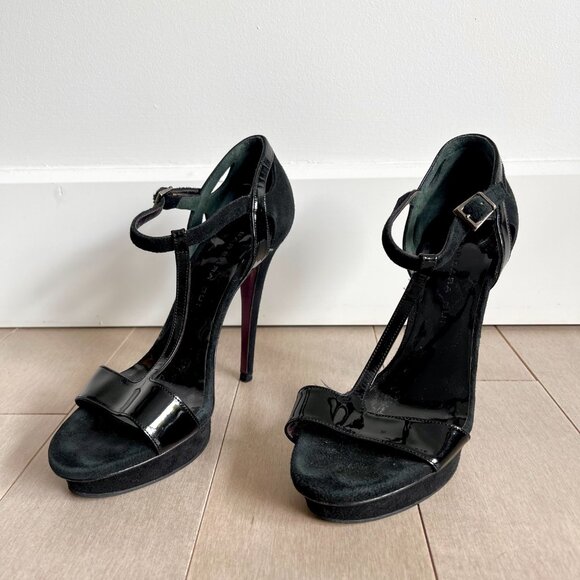 Barbara Bui Black Pumps w/ Purple Iridescent Soles - Picture 6 of 6